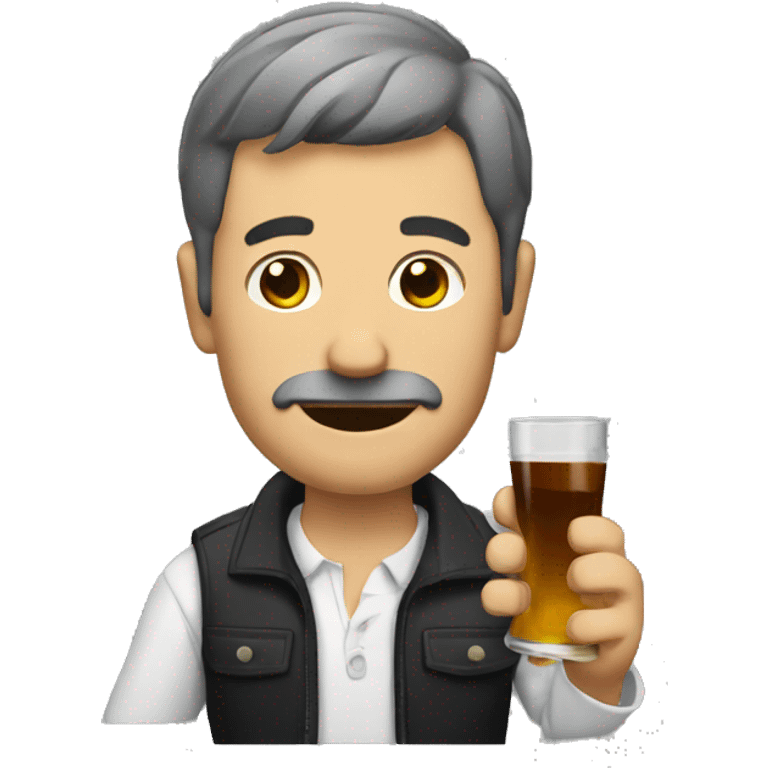 a man with booze emoji