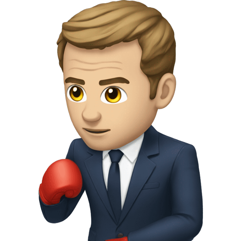 Macron qui fait de la boxe emoji