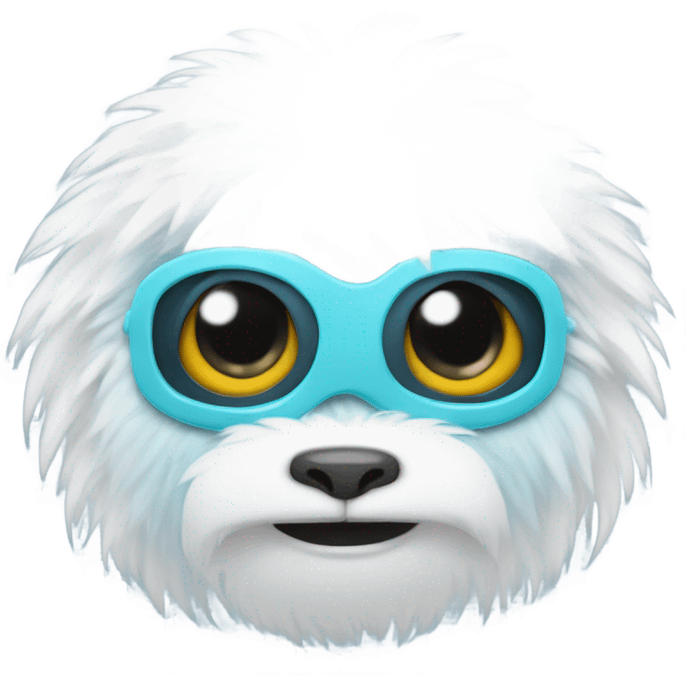 cute baby yeti with sleep mask emoji