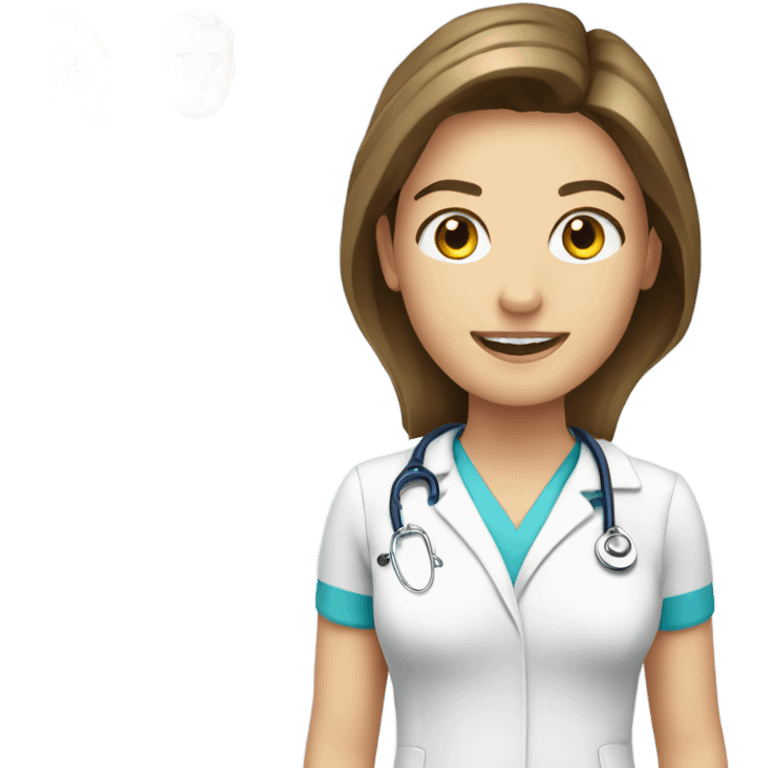 caucasian health coach with gla emoji