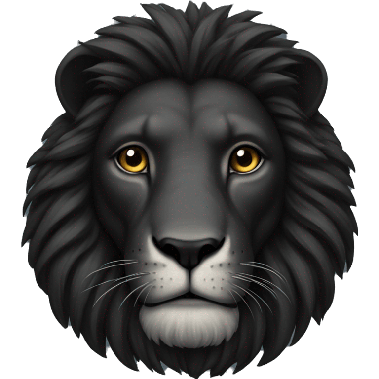 Black lion Who is a question  emoji