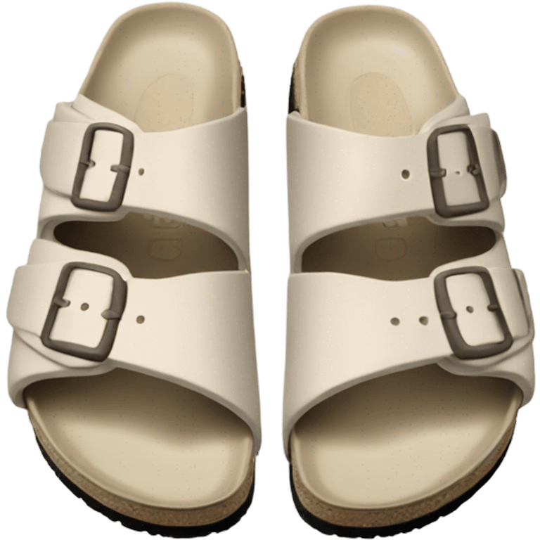 light beige birkenstock sandals emoji