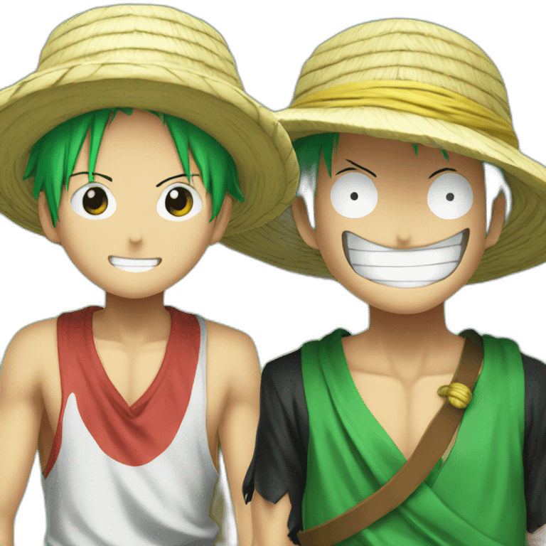 Luffy and zoro emoji