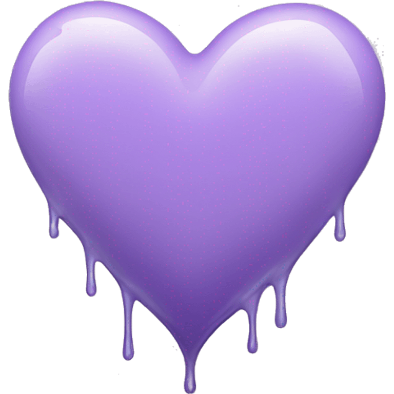 pastel purple dripping heart emoji