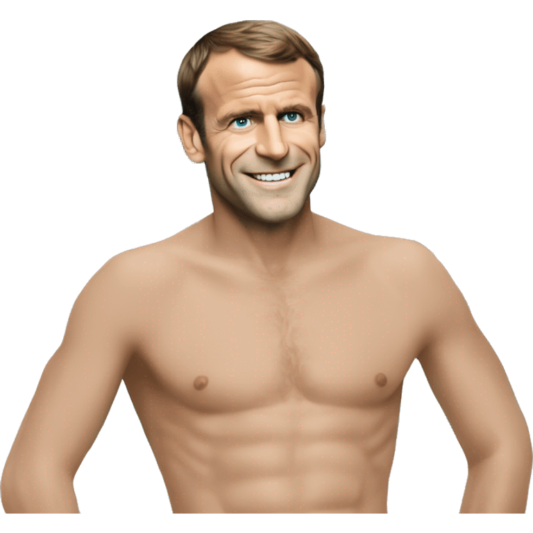 Emmmanuel Macron en Mayot de bain emoji