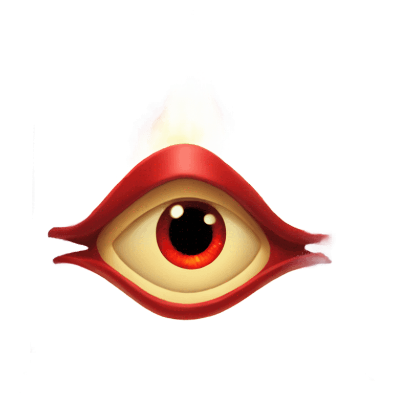 red magical book eye in middle emoji