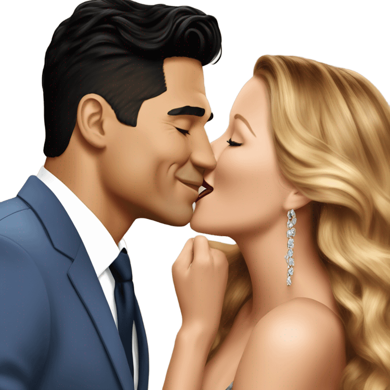 Mario Lopez kissing Blake lively emoji