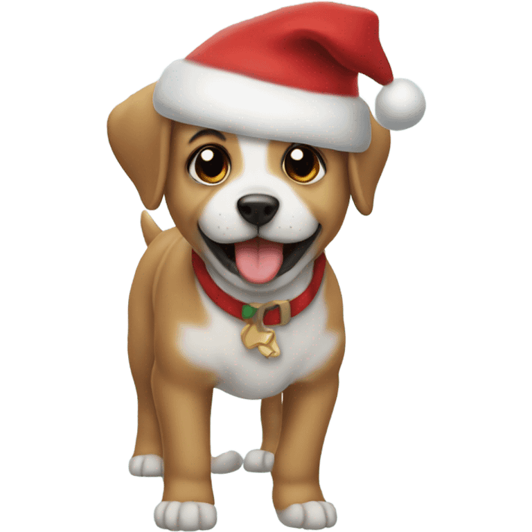 Santa puppy emoji