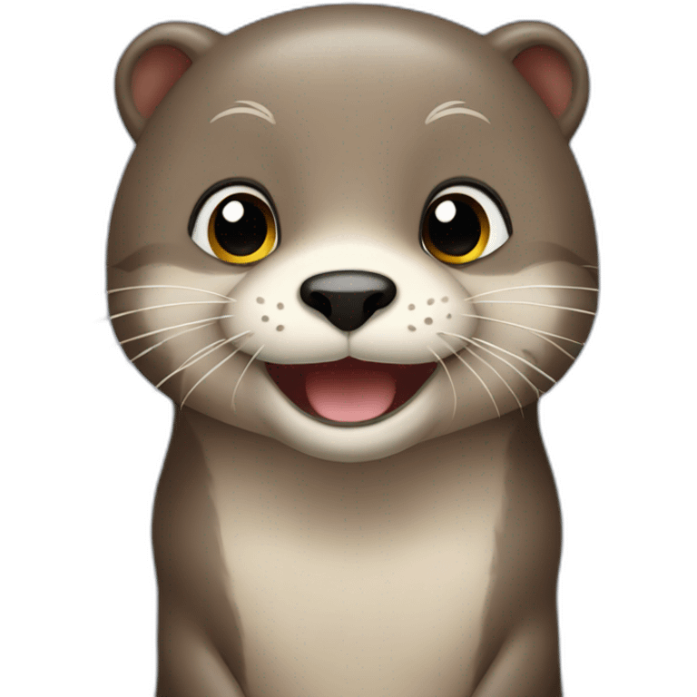 Loutre sur chat emoji