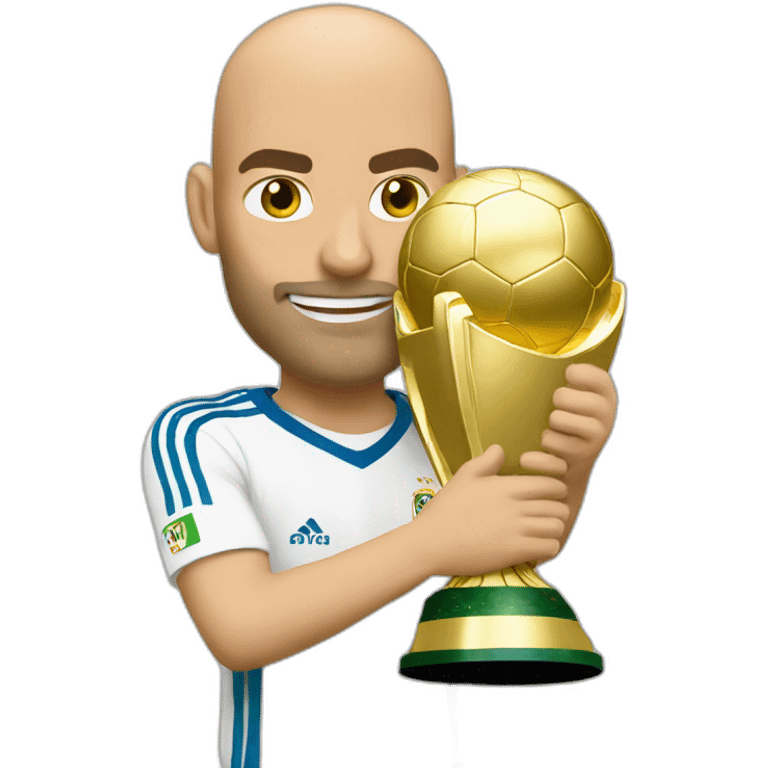 Zidane holding World cup trophy emoji