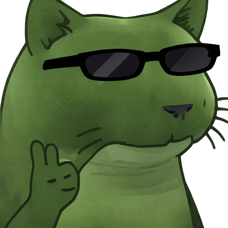 Cat with sunglasses emoji