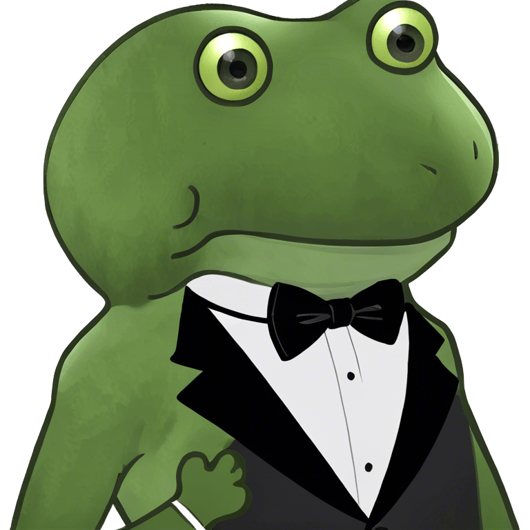 bufo wearing a tuxedo  emoji