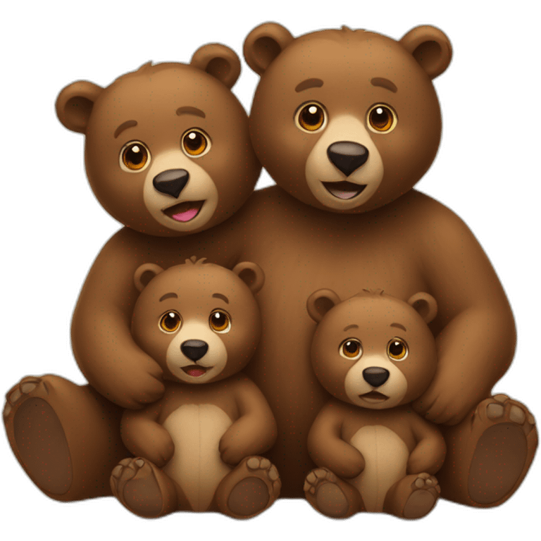 bear family emoji