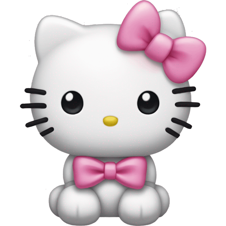 hello kitty with a pink bow emoji