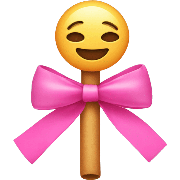 Joint with pink bow on it  emoji