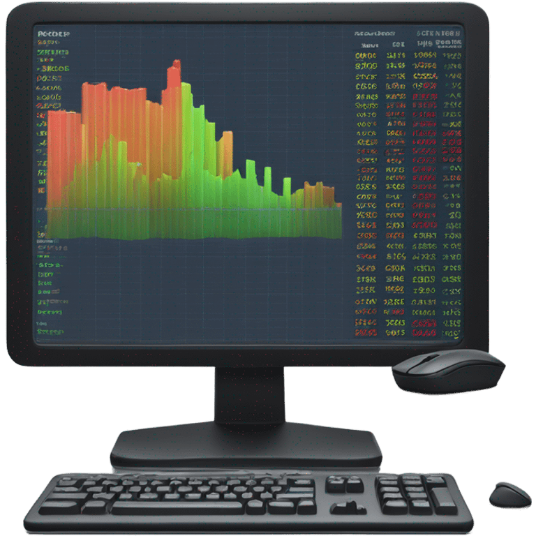 stock market computer emoji