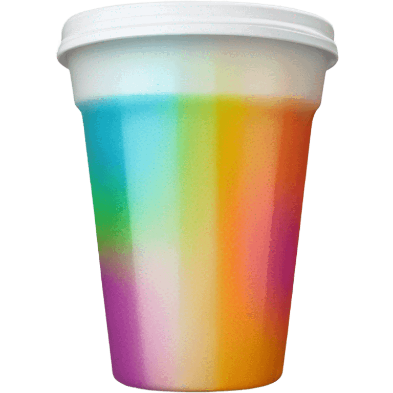 Styrofoam cup with juice emoji