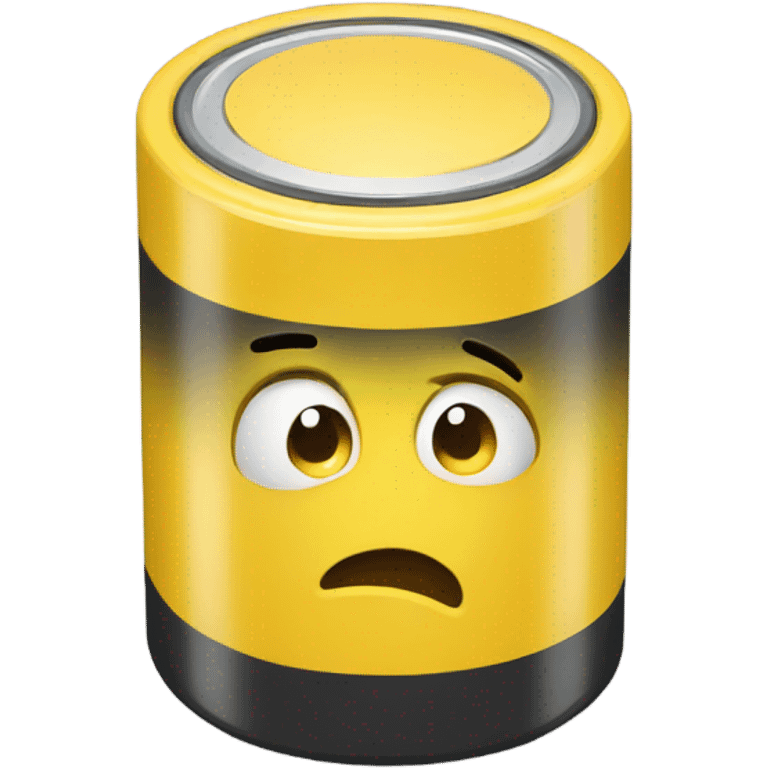 Worried yellow battery emoji