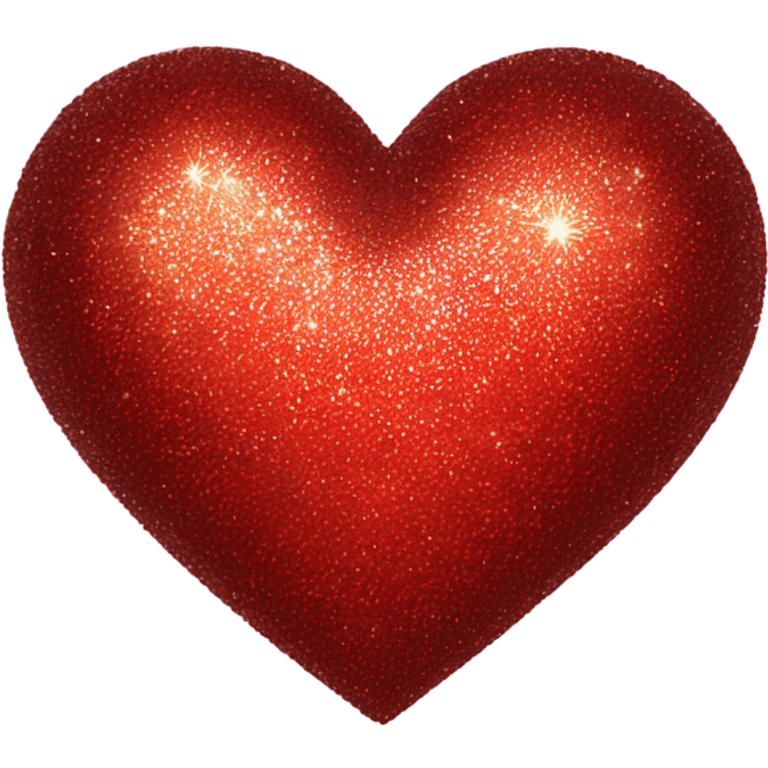 Sparkly red heart  emoji