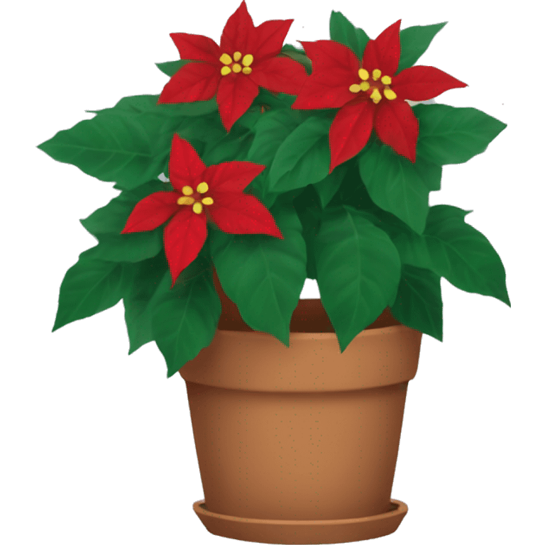 Pointsettias in pot emoji