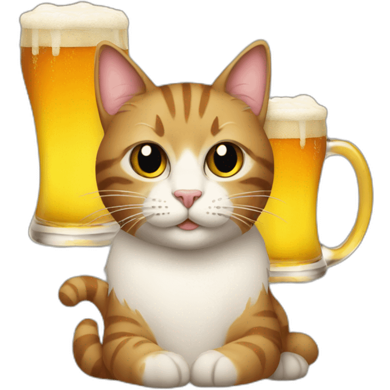 cat with beer glass emoji