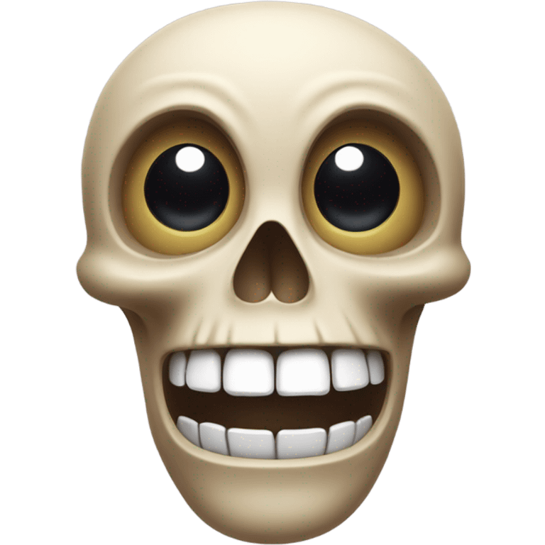 Flabbergasted skull emoji