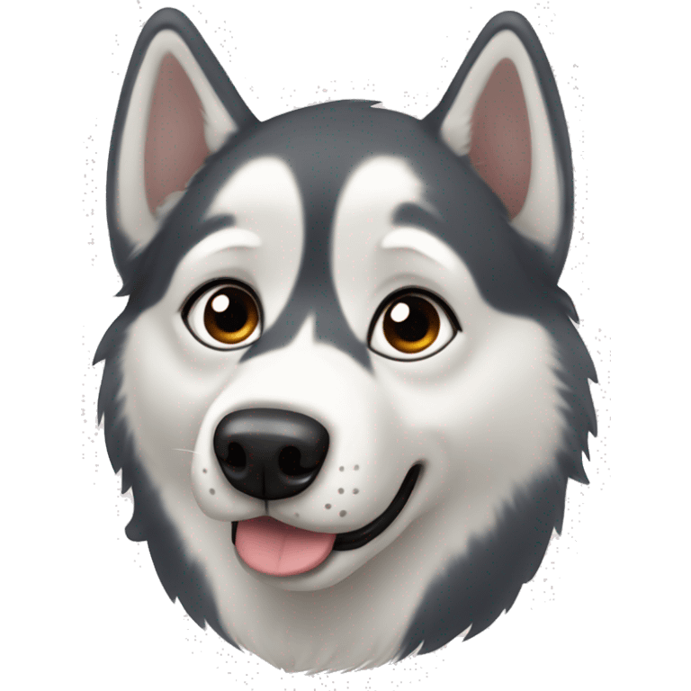 Husky doodle dog floppy ears emoji