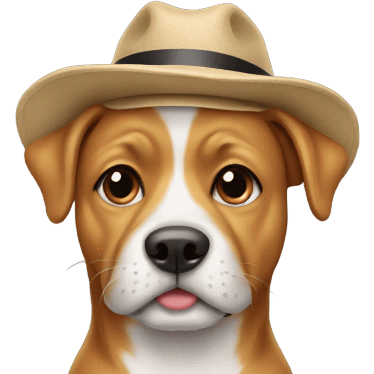 Dog wearing hat emoji