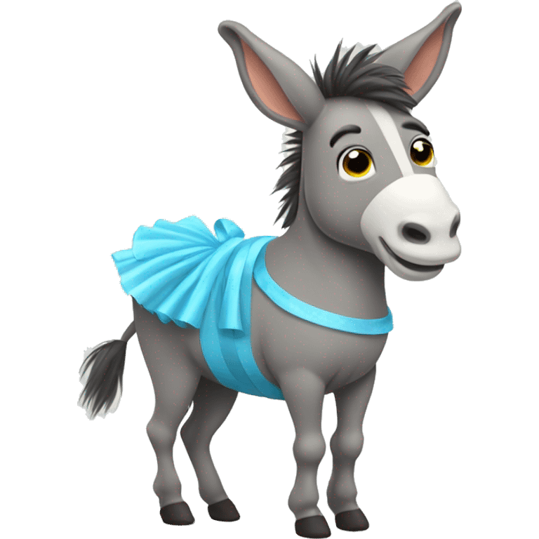 Donkey wearing a tutu emoji