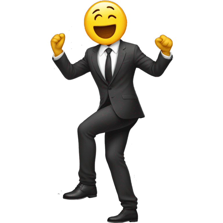 Man twerking in a suit emoji