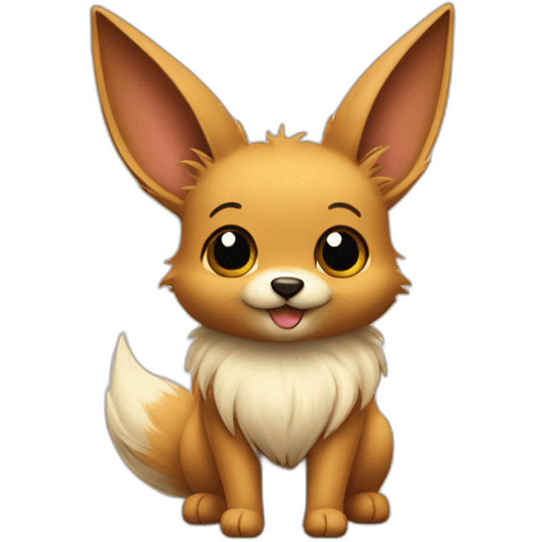 Evee avec un coeur entre les pattes emoji