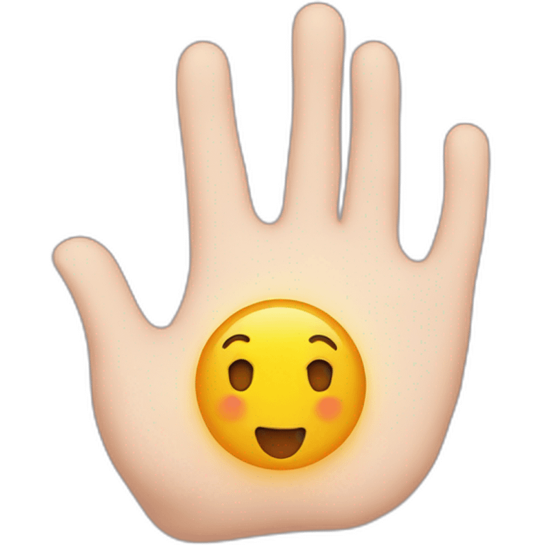 Cœur avec une seul main emoji