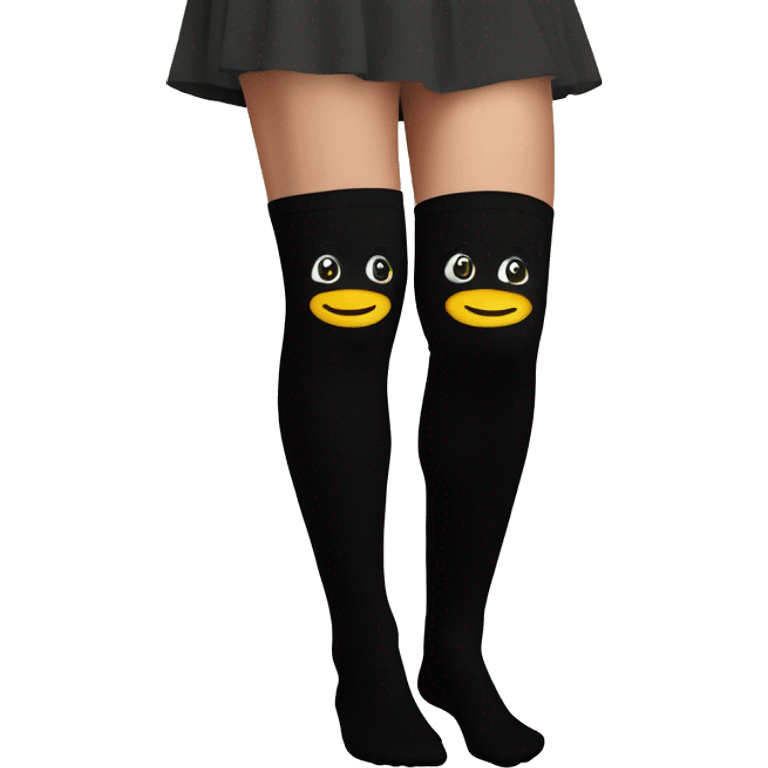 Black over knee socks emoji