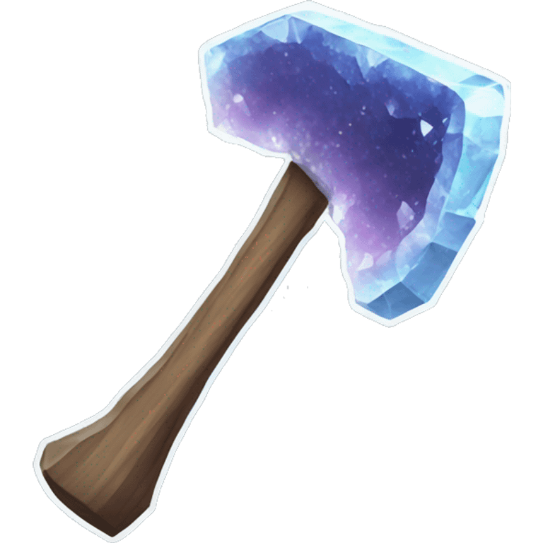 crystal geode axe emoji