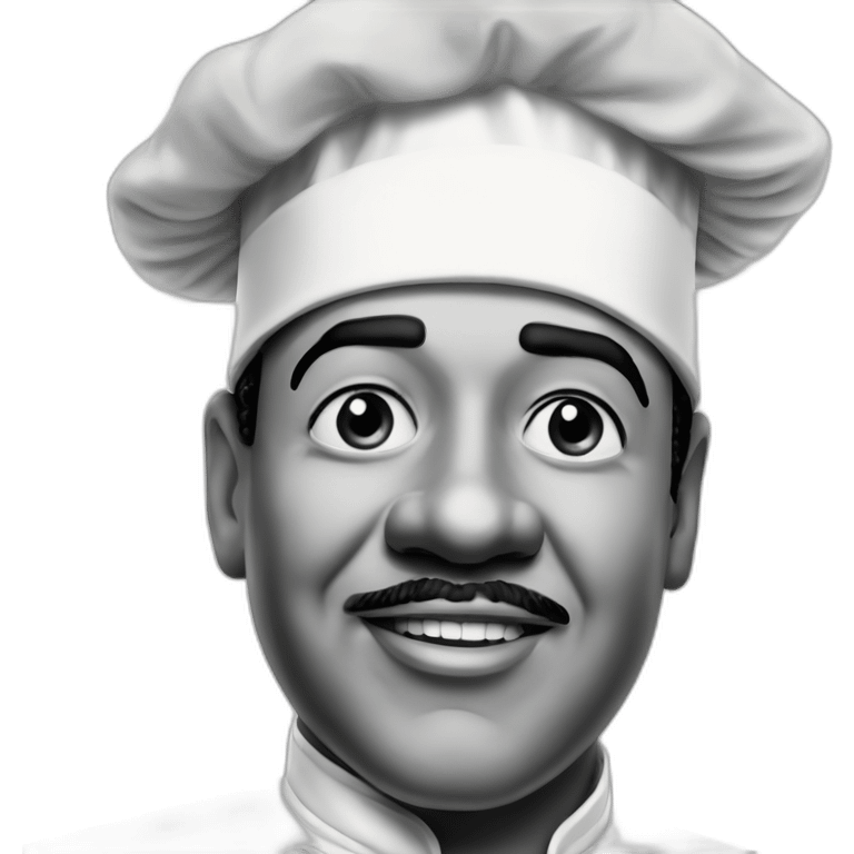 Black Dudley Dickerson wide eyed chef this house sure gone crazyof the three stooges emoji