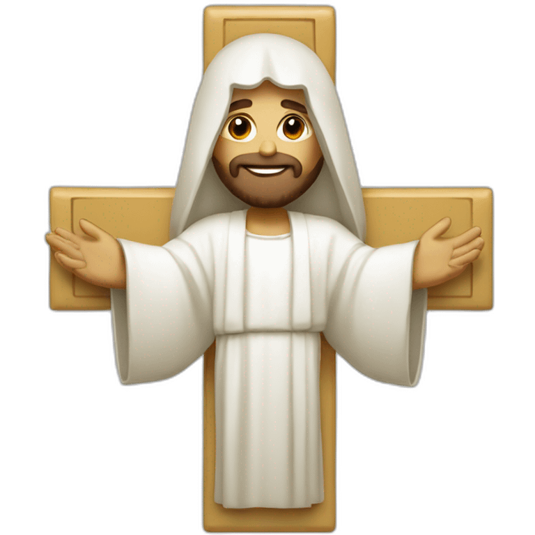 Croix de jesus en blanc emoji