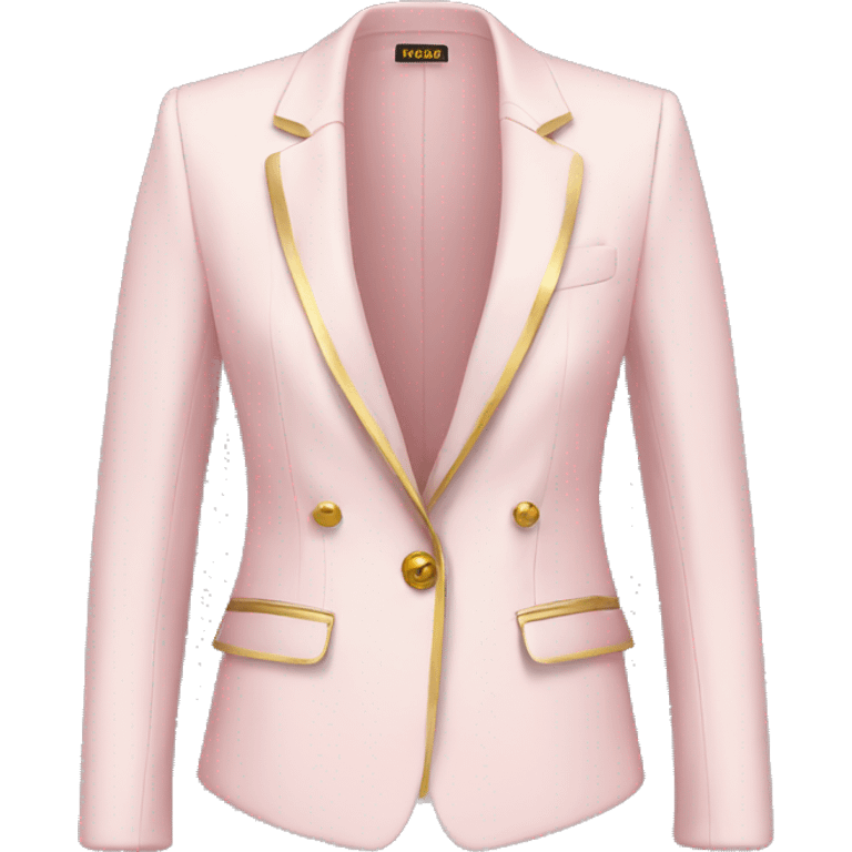 Pale pink blazer gold buttons emoji