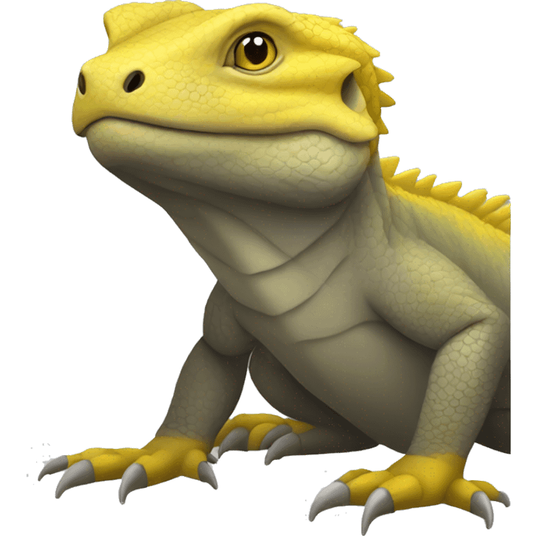 Komodo dragon grey and yellow  emoji