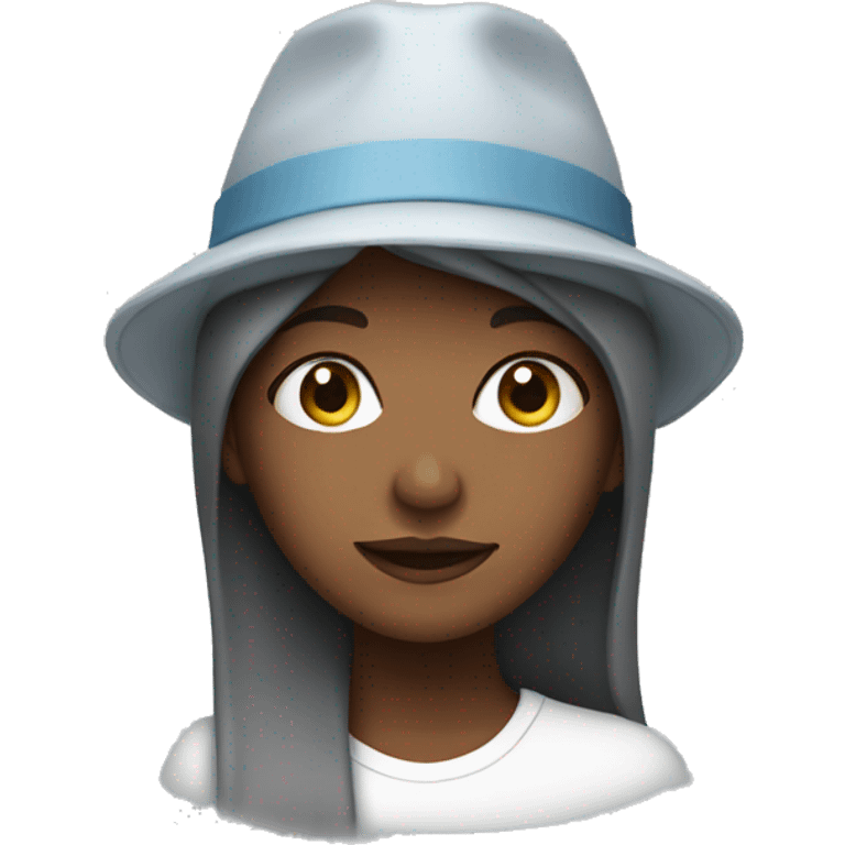 girl with a fog hat emoji