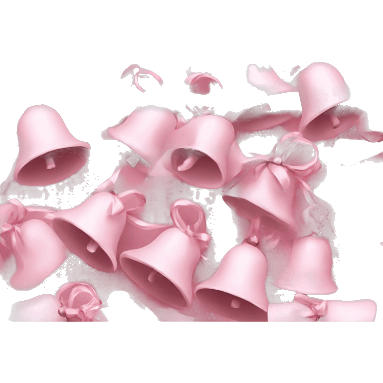 Light pink Christmas bells emoji