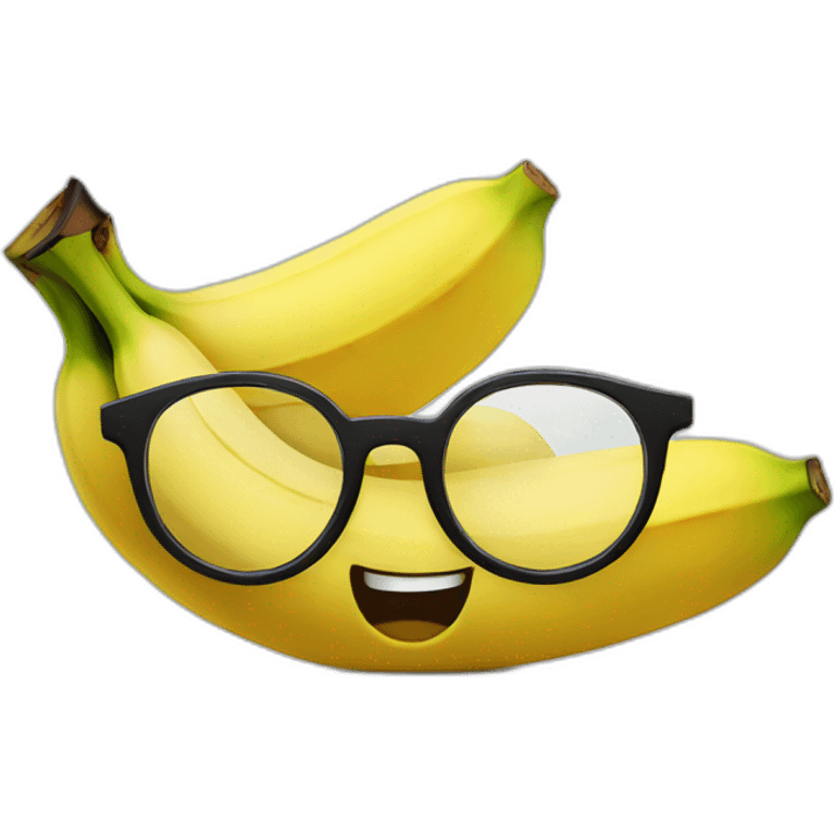 Banana with glasses emoji