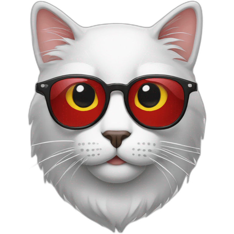 cat with christmas glasses emoji