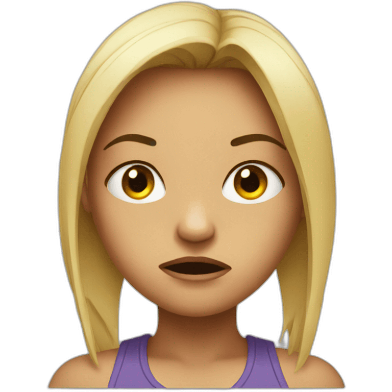 Pissed off girl emoji