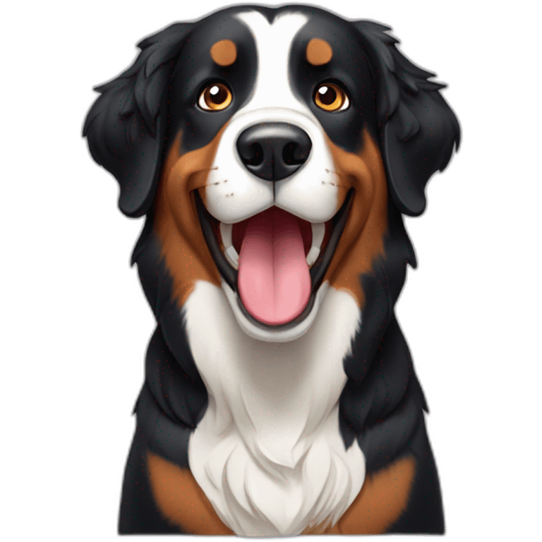 Bernese Mountain Dog barking emoji