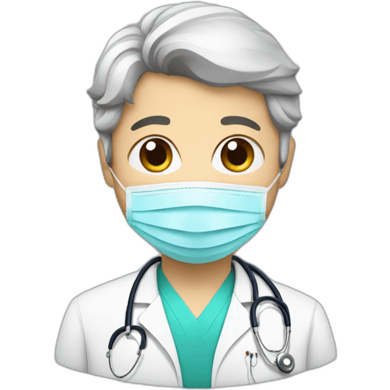 Doctor with face mask emoji