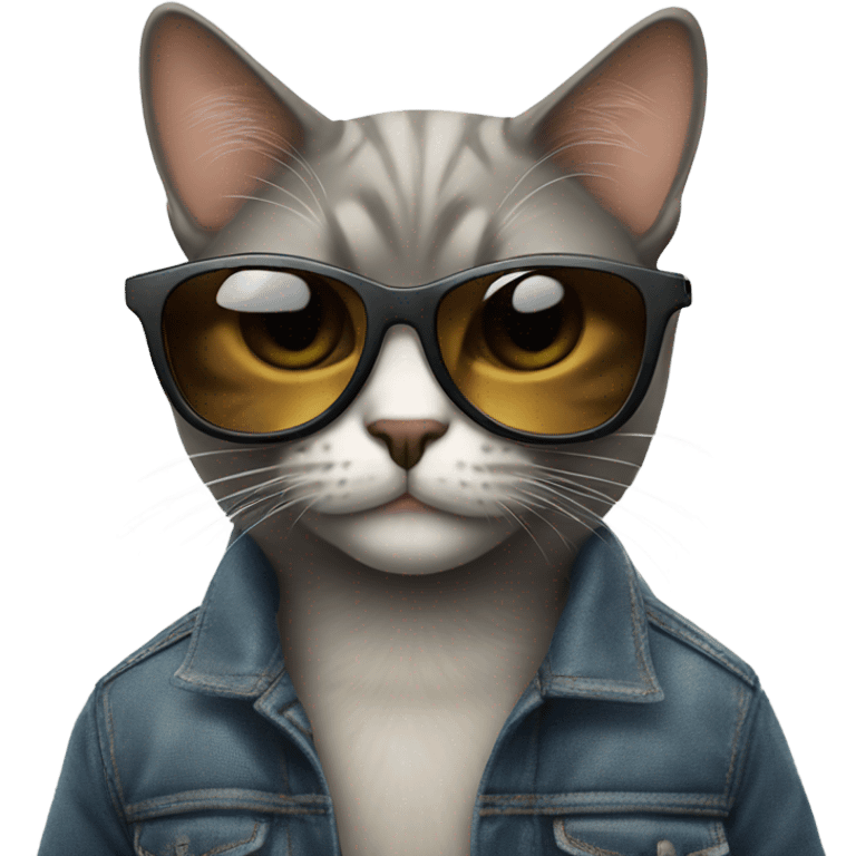 Cat with sunglasses emoji