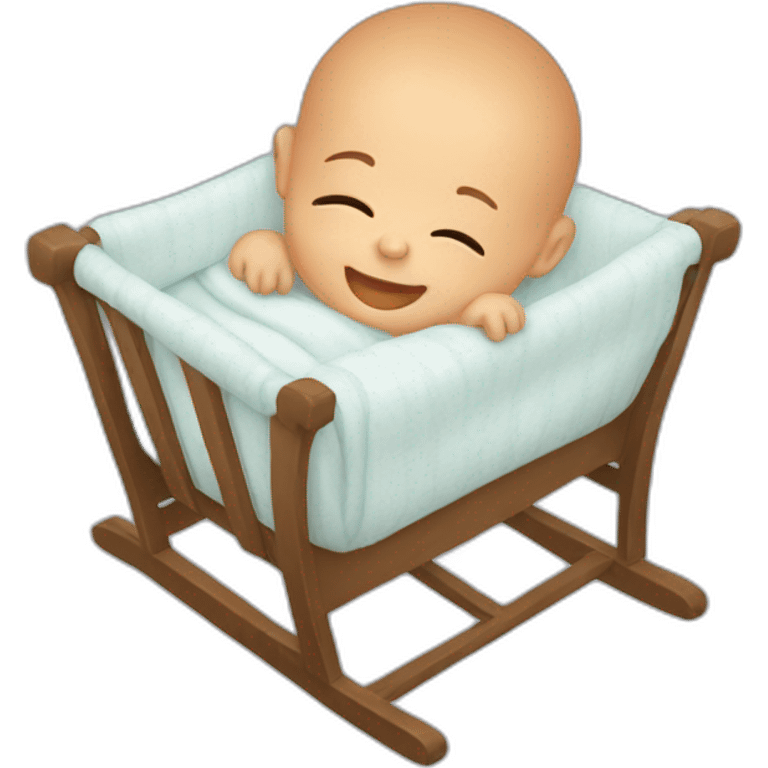 Newborn in a cradle emoji