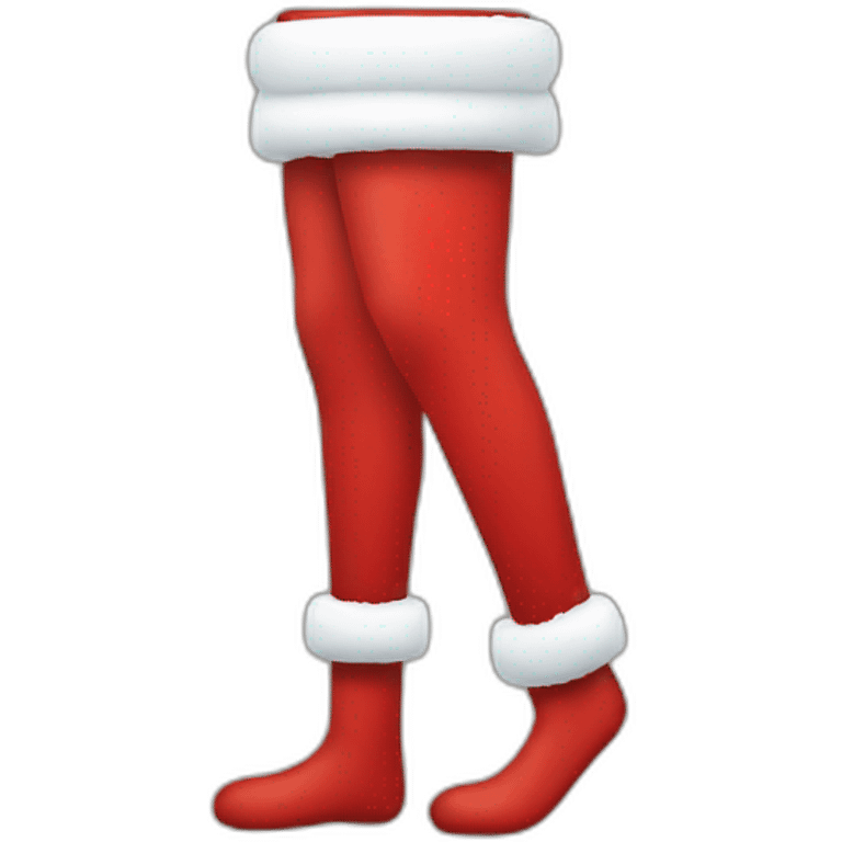 santa's legs stand emoji