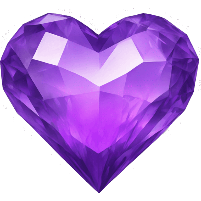 Purple crystal heart emoji