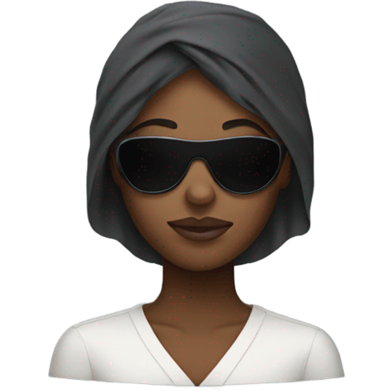 Black woman blind fold emoji